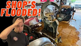 Tornado  Flooded Shop  Fabricating Chassis Mounted Brake Master Cylinder Bracke  1932 Ford Coupe [upl. by Uase203]