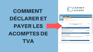 ACOMPTES DE TVA  Comment les CALCULER DÉCLARER et PAYER 2019  2020  France [upl. by Nylrehs]