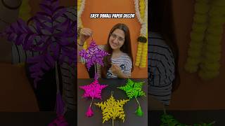 Easy paper craft decor for diwali diy diwali papercraft tutorial shorts youtubeshorts [upl. by Lalittah]