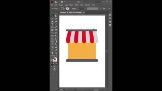 How to Design a Store Icon in Adobe Illustrator  Easy Icon Tutorial [upl. by Boaten108]