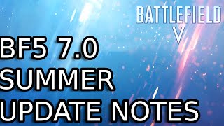 GOODBYE BATTLEFIELD 5 BF5 70 Summer Update Notes [upl. by Isobel666]