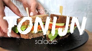 BROODJE VEGAN TONIJNSALADE  KIKKERERWTEN  MET AVOCADO  Lets Vegan [upl. by Neu]