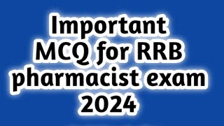 Rrb pharmacist exam [upl. by Anoerb]