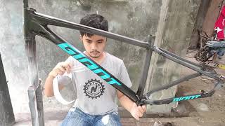 TUTORIAL ON HOW TO REPAINT BIKE FRAME GIANT TALON [upl. by Einotna]