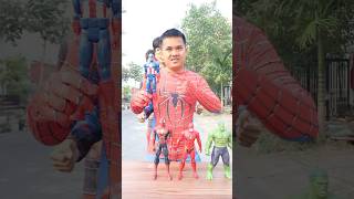 Team Colorman Spiderman Vs Doll Squid Game Chooốe Toys nonoshortvideo [upl. by Hahsi]