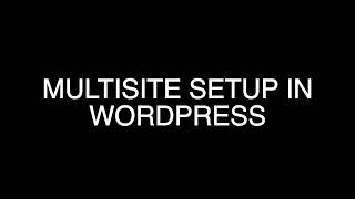 Multisite Setup In WordPress  Multisite Functionality In WordPress  Subfolder Multisite WordPress [upl. by Dazhahs217]