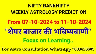 Nifty Weekly PredictionFinancial AstrologyShare Market Weekly PredictionAstro Stock Prediction [upl. by Rives969]