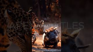 CheetahLeopardMountain LionWild DogCougar VS HyenaWarthogDeerGazelleIbex ai animals [upl. by Sorcim198]