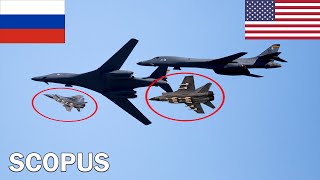 Incident of Russian Fighter Jets Intercepting 2 US B1B Bombers [upl. by Ezri]