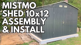 MistMo 10x12 Shed Full Assembly amp Installation STEP BY STEP GUIDE [upl. by Kaasi]