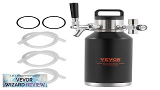 VEVOR Beer Growler Tap System 64Oz 189L Mini Keg 304 Stainless Steel Review [upl. by Eanad775]