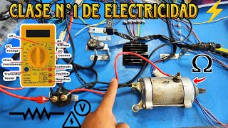 CURSO COMPLETO DE ELECTRICIDAD DE MOTOS 125150200250 CC 🧑‍🔧 CLASE NÚMERO 1 LA ELECTRICIDAD ⚡⚡ [upl. by Clarise890]