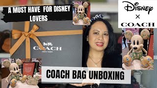 Coach Bag Unboxing  Disney x Coach 100 years of wonder  a musthave for Disney amp Coach lovers [upl. by Giza763]