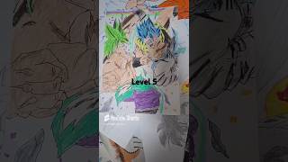 Level 1 to 5 Goku drawing 🥶🔥❤️‍🔥 anime ssj goku dragonball ssjgohan [upl. by Ahcsat]