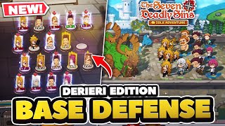 NEW BEST TANKDPS FOR BASE DEFENSE Derieri Wave 100 Run  7DS Idle Adventure [upl. by Aneekan]