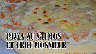 Pizza au saumon et fromage croc monsieur [upl. by Auqkinahs156]