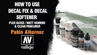 🇪🇸🇺🇸 HOW TO USE DECAL FIX amp DECAL SOFTENER VARNISHES and CLEAN PANELINER by PABLO ALBORNOZ✨ [upl. by Conlee]