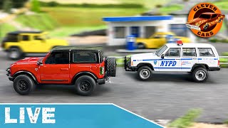 Diecast Model Cars and Trucks stopmotion Race amp Crash [upl. by Dnalyr]