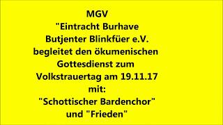 MGV quotEintracht Burhave Butjenter Blinkfüer eV am 19112017 [upl. by Noirret]