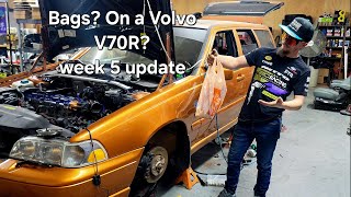 Bagging a volvo v70R week 5 update riping parts off the crashed wagon [upl. by Lore640]