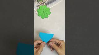 How to make a lucky clover origamipaper origamidiy paper papercraft [upl. by Acirret]