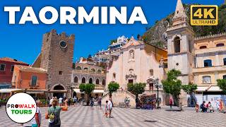 Taormina Sicily Walking Tour 4K60fps with Captions  Prowalk Tours [upl. by Corell]