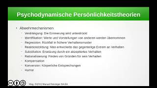 Psychologie  Persönlichkeit  Tiefenpsychologische Theorien [upl. by Aset323]