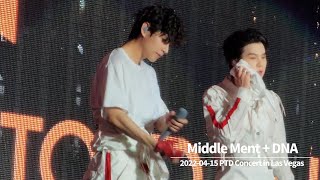 20220415 BTS PTD Concert in Las Vegas Day3  MentDNA BTS V focus fancam 태형이 레이싱옷벗고 반팔차림으로 DNA [upl. by Joella]