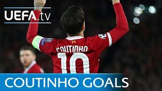 Philippe Coutinho  Five great goals [upl. by Nimajneb108]