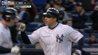 NYMNYY Teixeira pulls tworun homer to right field [upl. by Harelda]