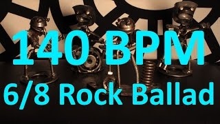 140 BPM Rock Ballad  68 Drum Track  Metronome  Drum Beat [upl. by Angadreme826]