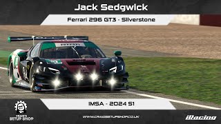 iRacing  24S1  Ferrari 296 GT3  IMSA  Silverstone  Jak [upl. by Gram431]