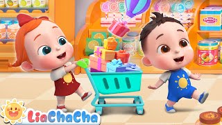 Shopping at the Supermarket  Kids Songs amp Nursery Rhymes  LiaChaCha [upl. by Dierdre211]