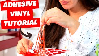 Adhesive Vinyl 101  How to Cut and Apply Vinyl with Cricut [upl. by Nevram]