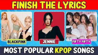 Kpop Quiz  Finish the lyrics Most Popular Kpop Songs [upl. by Mungovan200]