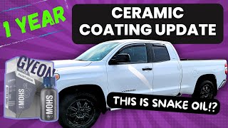 1 YEAR GYEON MOHS EVO Ceramic Coating Update Is it really snake oil [upl. by Gebhardt47]