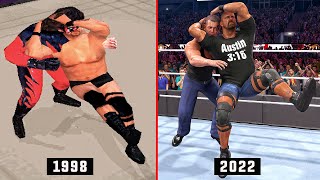 WWE 2K22 The Evolution Of Stone Cold Stunner WWE Games [upl. by Zumstein]