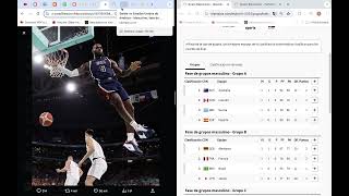 Baloncesto Masculino y Femenino Juegos Olímpicos 2024 Fecha 1 Resultados posiciones y fixture [upl. by Starla]