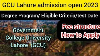 How to Apply for GC University Lahore Admission 2023  Complete Online Application Procedure [upl. by Leund131]