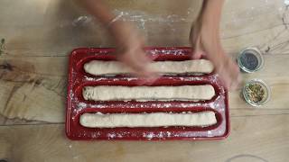 Homemade baguettes with Emile Henry ceramic baker [upl. by Isadora447]