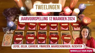 TWEELINGEN STERRENBEELD JAARVOORSPELLING 2024  TAROT LENORMAND ASTRO  MIREILLE VAN RIJN [upl. by Zandra]