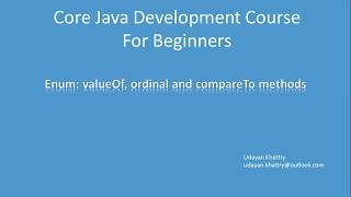 4 Enum valueOf ordinal and compareTo methods [upl. by Pilihp]