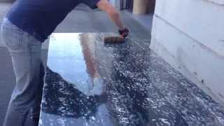 RotoMetalscom DIY Howto video for a ZincTopped Table the Patina Process and Gluing Hints [upl. by Aitnauq]