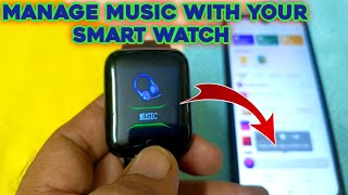 how to control music in your mobile with fitpro smart watche [upl. by Lansing]