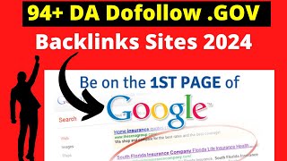 94 DA Dofollow GOV Backlinks Sites 2024 Seosmartkey [upl. by Nowed136]