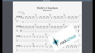 Mollys Chambers rockschool Grade 2 Bass Play along [upl. by Ailito]