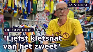 Erik Jan heeft honderden gebruikte wielershirtjes verzameld  RTV Oost [upl. by Eanrahc]