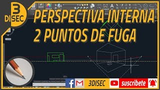 13 Perspectiva interior con dos puntos de fuga [upl. by Eltsryk306]