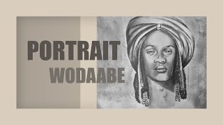 Portrait Wodaabe au crayon graphite  Animation [upl. by Atinauq]