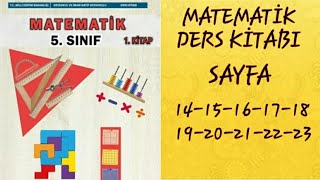 5SINIF MATEMATÄ°K DERS KÄ°TABI SAYFA 14151617181920212223  5SINIF MATEMATÄ°K MEB YAYINLARI [upl. by Akin]